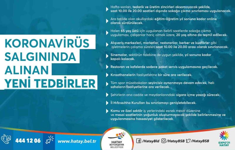 KOVİD-19 SALGININA KARŞI ALINAN YENİ ÖNLEMLER HAKKINDA