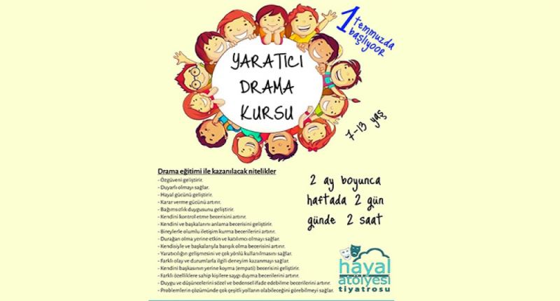 Hayal Atölyesi Tiyatrosu Yaratıcı Drama Kursu Başlıyor.