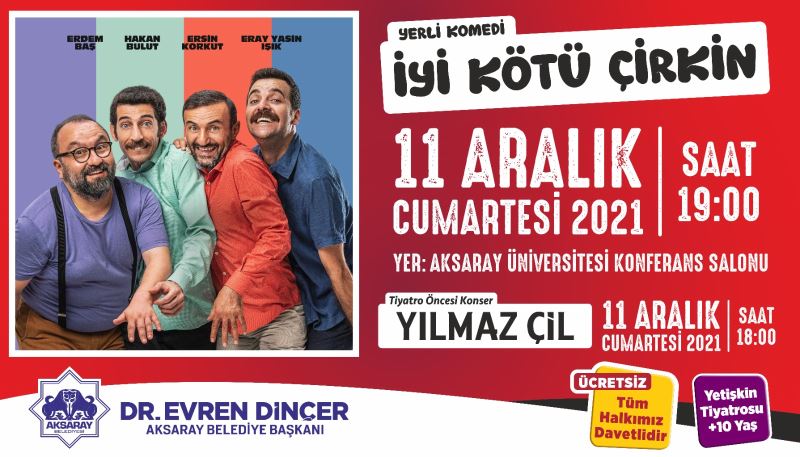 “İYİ KÖTÜ ÇİRKİN” OYUNU TİYATRO SEVERLERLE BULUŞUYOR