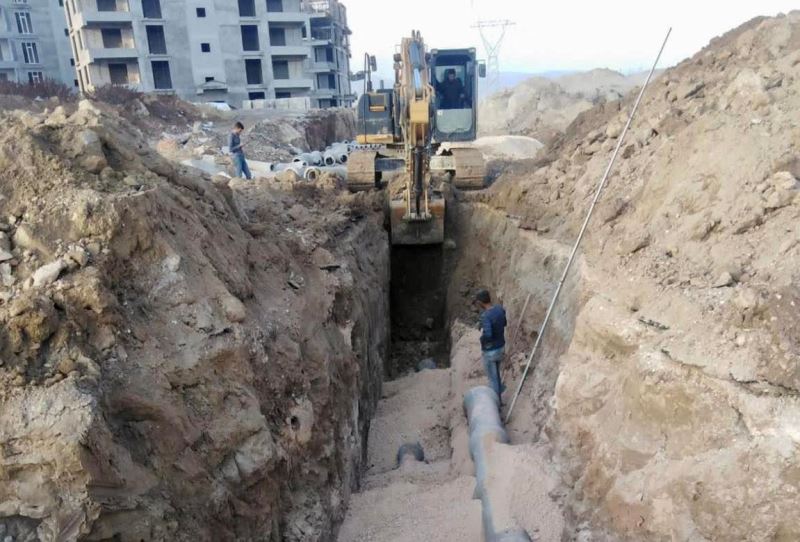 İMARA YENİ AÇILAN ALANLARDA ALTYAPI ÇALIŞMASI YAPTIK