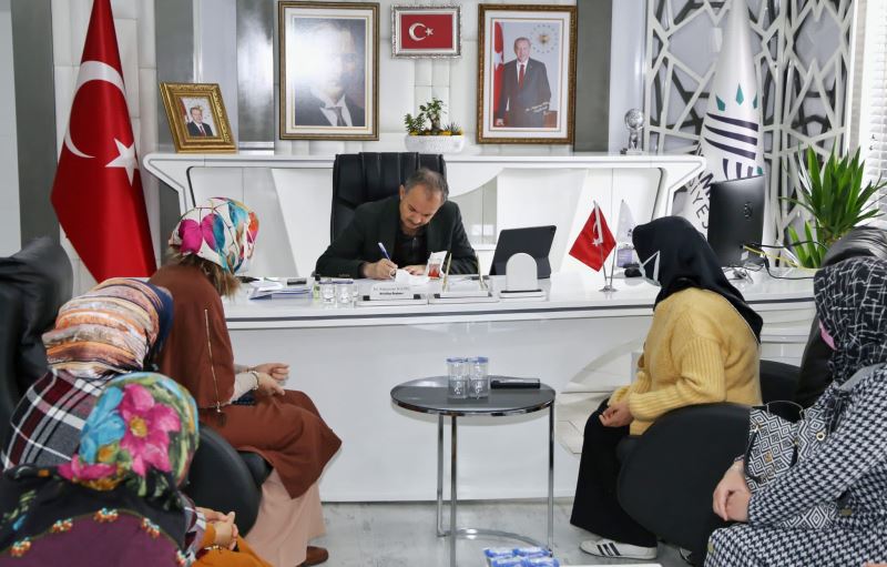 DOWN SENDROMLU ÇOCUKLARIN AİLELERİNDEN BAŞKANIMIZA ZİYARET