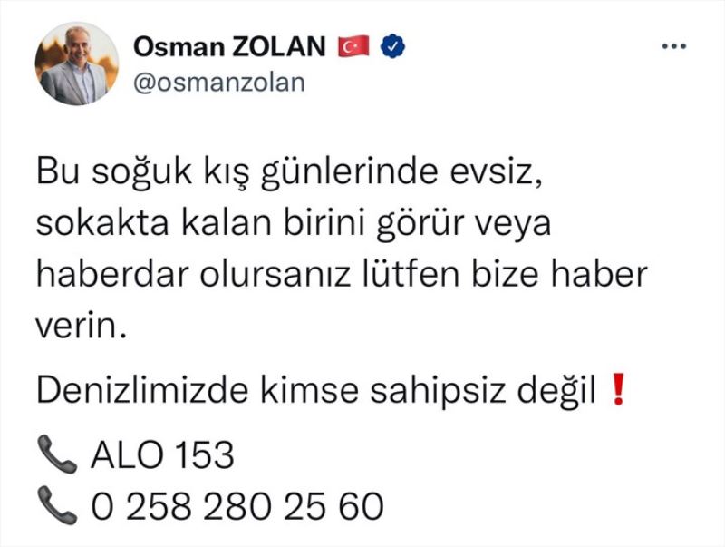 Başkan Zolan: “Denizlimizde kimse sahipsiz değil”