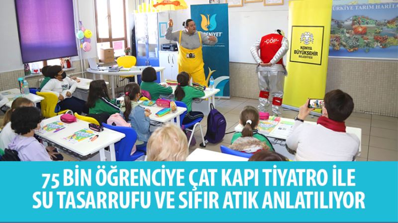 75 Bin Öğrenciye Çat Kapı Tiyatro ile Su Tasarrufu ve Sıfır Atık Anlatılıyor