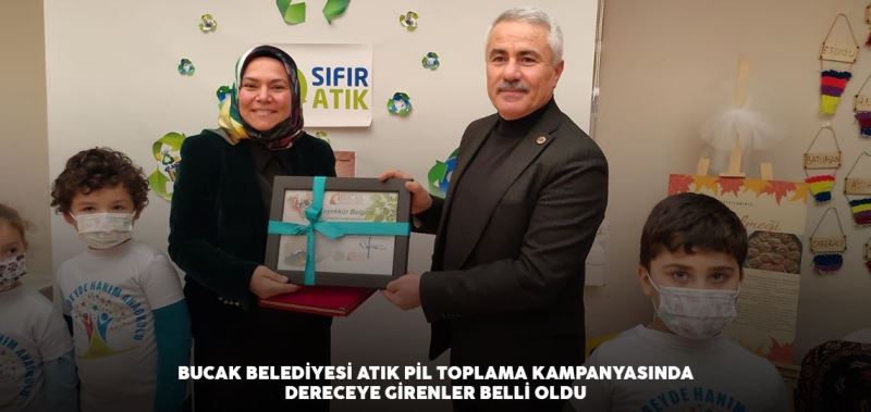 BUCAK BELEDİYESİ ATIK PİL TOPLAMA KAMPANYASINDA DERECEYE GİRENLER BELLİ OLDU