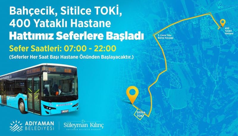 BELEDİYE OTOBÜSLERİ YENİ HATTA SEFERE BAŞLIYOR