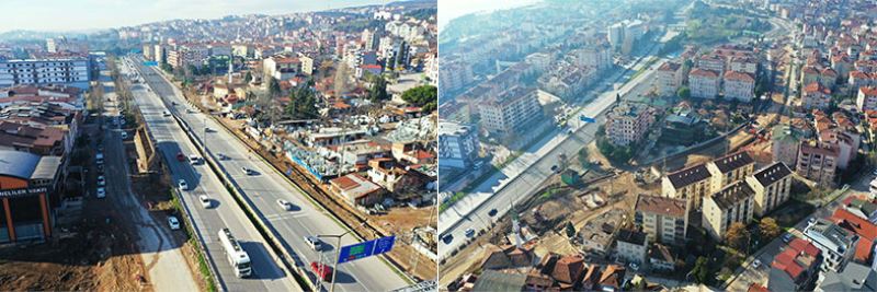 Kuruçeşme’de tramvay için  130 adet fore kazık çakıldı