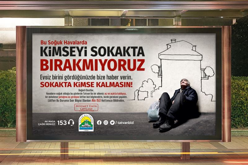 Tatvan Belediyesi soğuk havalarda kimsesizlere sıcak yuva oluyor