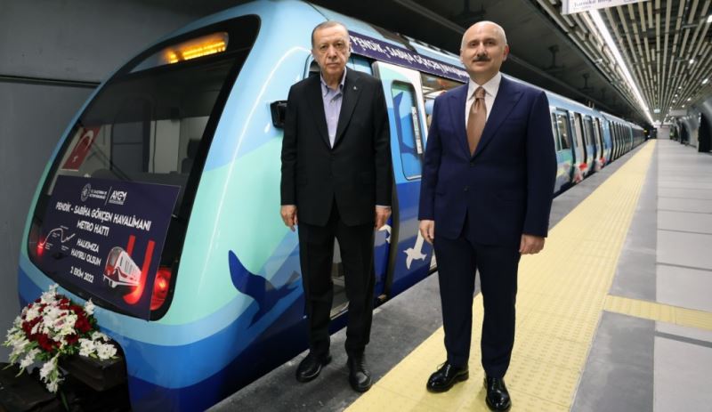 PENDİK-SABİHA GÖKÇEN HAVALİMANI METRO HATTI CUMHURBAŞKANI ERDOĞAN’IN TEŞRİFLERİYLE AÇILDI