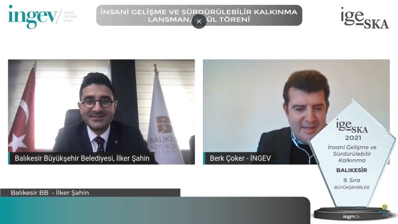 Büyükşehir’e İnsani Gelişme ve  Sürdürülebilir Kalkınma Ödülü