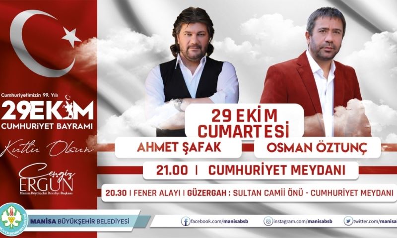 Cumhuriyet Coşkusu Fener Alayı ve Konserlerle Taçlanacak