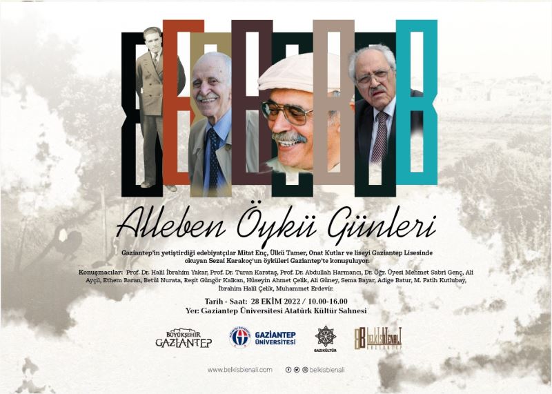 GAZİANTEPLİ ÖYKÜCÜLER “ALLEBEN ÖYKÜ GÜNLERİ”NDE ANILIYOR