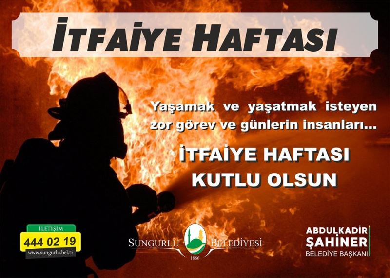 Başkan Şahiner’in İtfaiye Haftası Mesajı