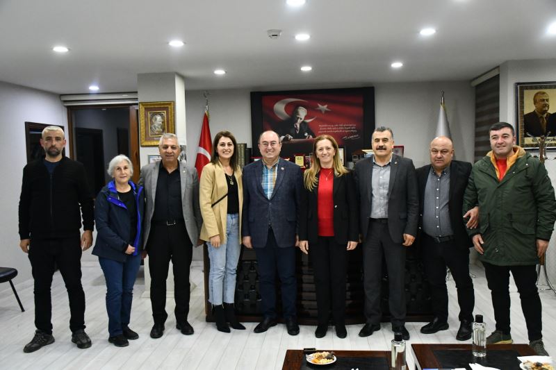 BAŞKAN ELÇİN’E DİSK GENEL BAŞKANI ARZU ÇERKEZOĞLU