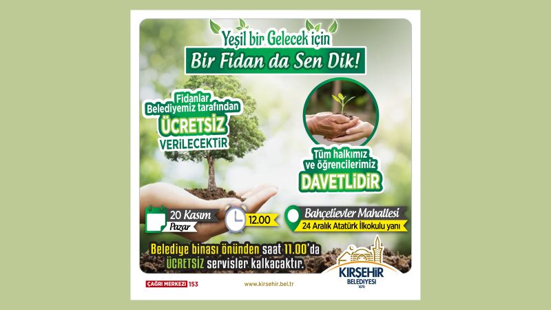 BAŞKANIMIZ EKİCİOĞLU: GELECEĞİMİZ İÇİN, DOĞAYA OLAN BORCUMUZU AĞAÇ DİKEREK ÖDÜYORUZ!