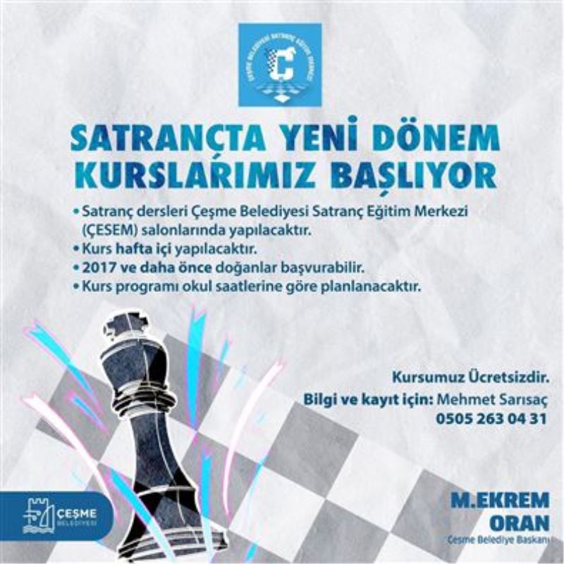 Santranç Kurslarımız Başlıyor