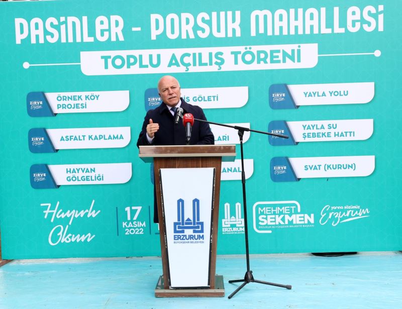 BÜYÜKŞEHİR PORSUK’TAKİ YATIRIMLARINI TÖRENLE HİZMETE AÇTI