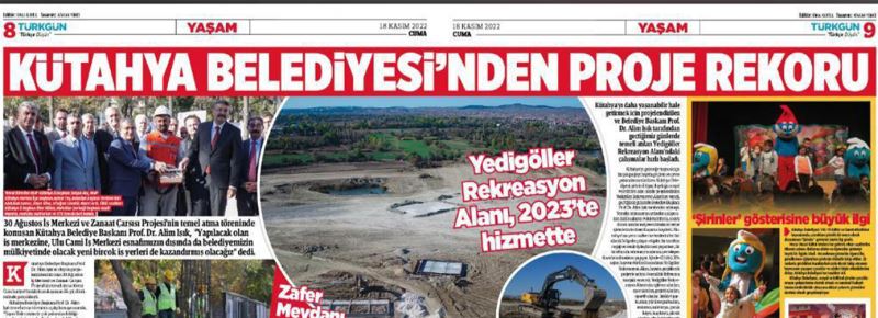 VİZYON PROJELERİMİZ ULUSAL BASINDA
