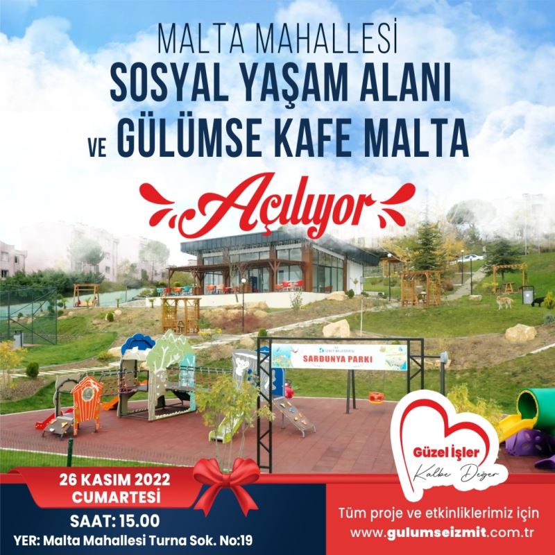 MALTA SOSYAL YAŞAM ALANI VE GÜLÜMSE KAFE MALTA AÇILIYOR