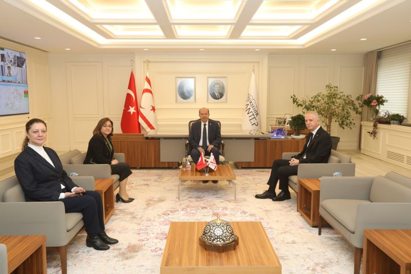KKTC CUMHURBAŞKANI TATAR, BAŞKAN ŞAHİN’İ ZİYARET ETTİ