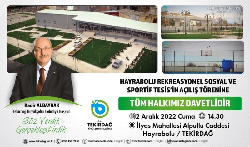 HAYRABOLU REKREASYONEL VE SPORTİF TESİS 2 ARALIK