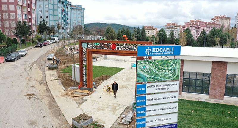 Çayırova’daki dev parkta ilerleme % 85