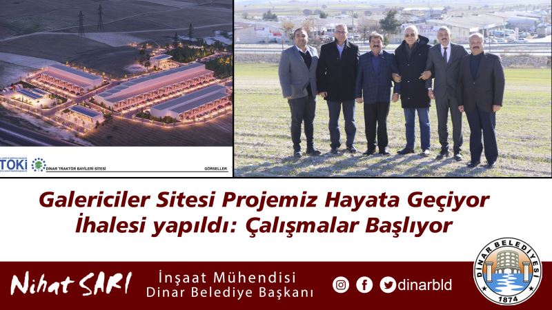 Galericiler Sitesi Projemizin ihalesi yapıldı: Çalışmalar başlıyor