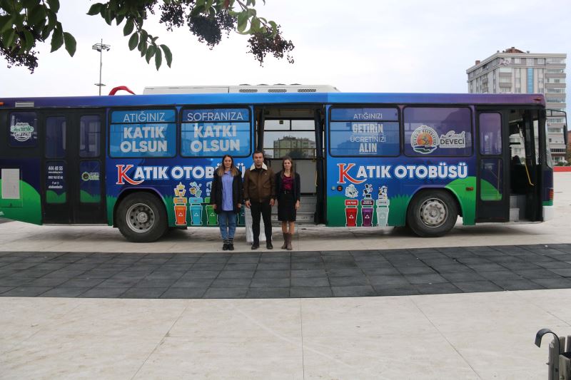 Katık Otobüsü 1 haftada 1.2 ton atık topladı