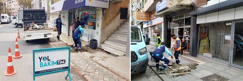 Yol Bakım Timiyle kaldırımlar daha güvenli