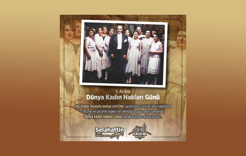 BAŞKANIMIZ EKİCİOĞLU’NDAN KADINLARA SEÇME VE SEÇİLME HAKKI TANIYAN YASANIN YILDÖNÜMÜ AÇIKLAMASI
