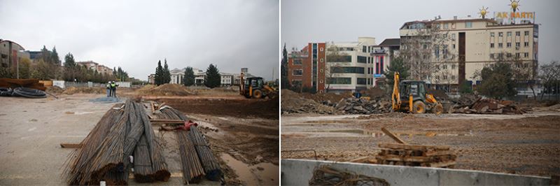 Milli İrade Meydanı’nda temel betonu döküldü