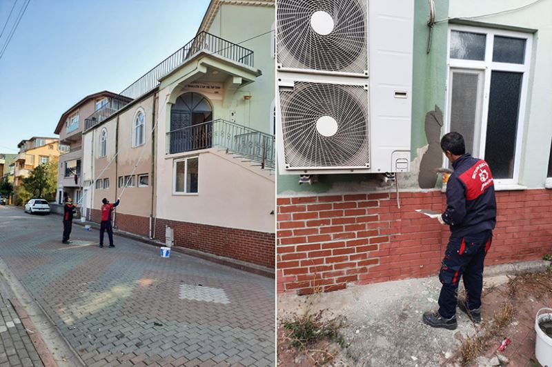 Büyükşehir, Sanayi Mahallesi’ndeki caminin dış cephesini yeniledi