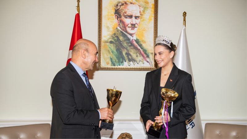 Başkan Soyer milli cimnastikçi Burçak Şenman’ı ağırladı