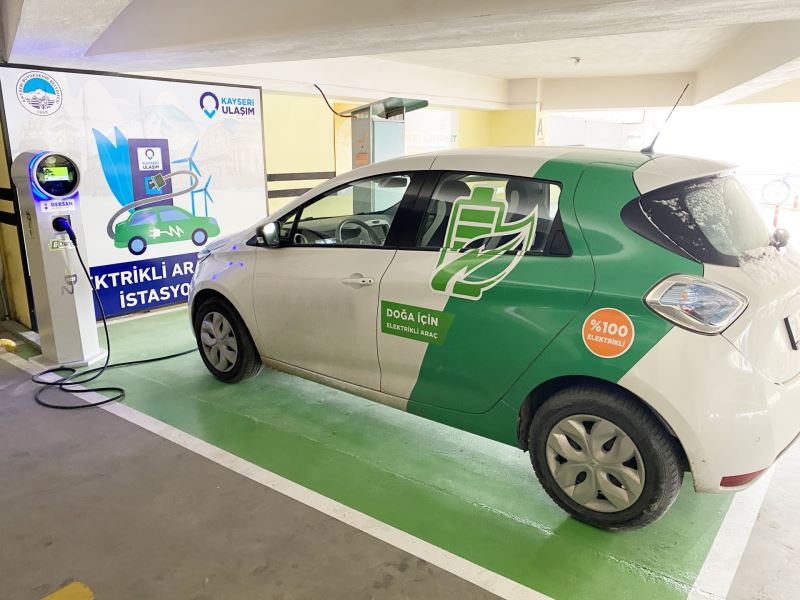 Kayseri Ulaşım A.Ş.’den Elektrikli Araçlar İçin Otoparklara Şarj Ünitesi