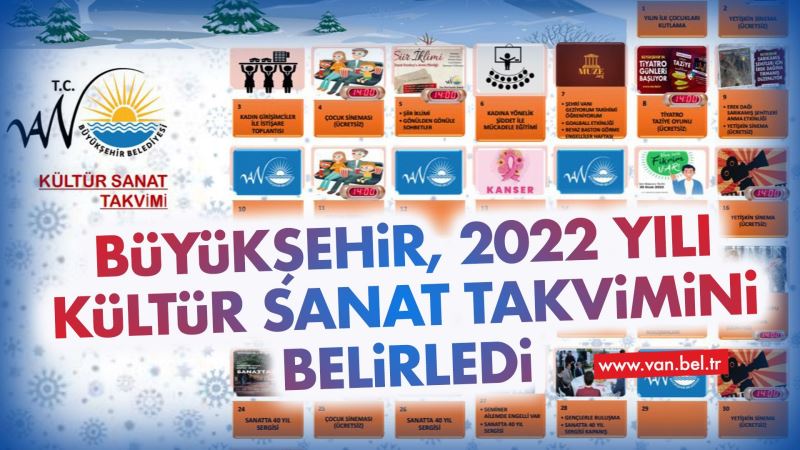 BÜYÜKŞEHİR BELEDİYEMİZ 2022 YILI KÜLTÜR SANAT TAKVİMİNİ BELİRLEDİ