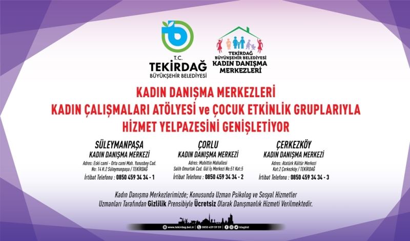 KADIN DANIŞMA MERKEZLERİ HİZMET YELPAZESİNİ GENİŞLETİYOR