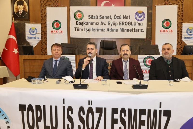 BAŞKAN EROĞLU: “TOPLU İŞ SÖZLEŞMEMİZ HAYIRLI OLSUN”