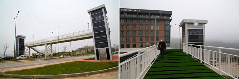 Yeni üst geçitle duraklara ulaşım kolaylaştı