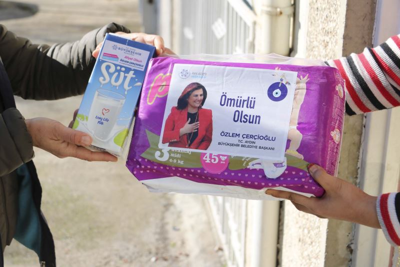 AYDIN BÜYÜKŞEHİR BELEDİYESİ’NDEN BEBEK BEZİ VE SÜT DESTEĞİ