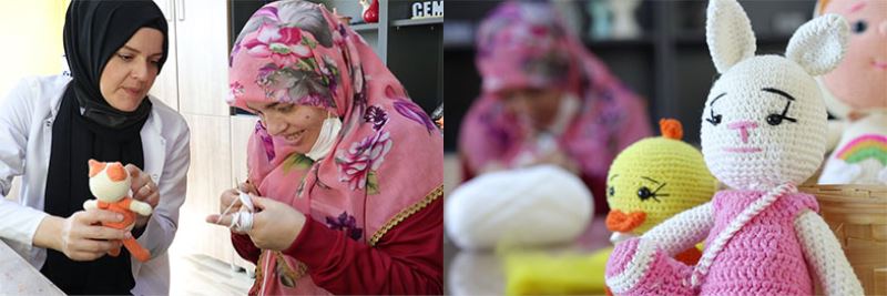 Özel öğrenci Hilal’den örgü bebekler