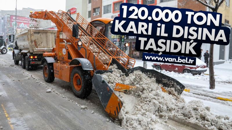 BÜYÜKŞEHİR 120 BİN TON KARI İL DIŞINA TAŞIDI