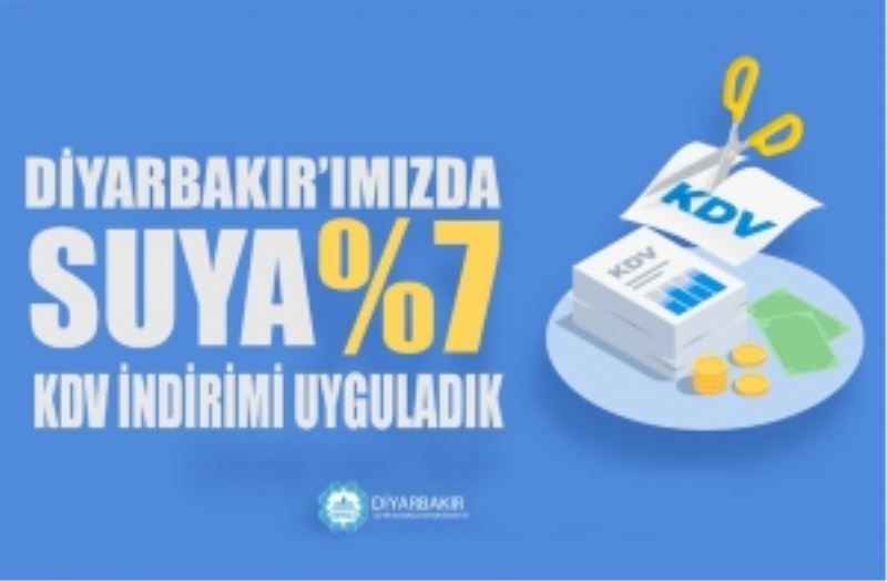 Diyarbakır’da KDV indirimiyle su faturaları daha da düşecek