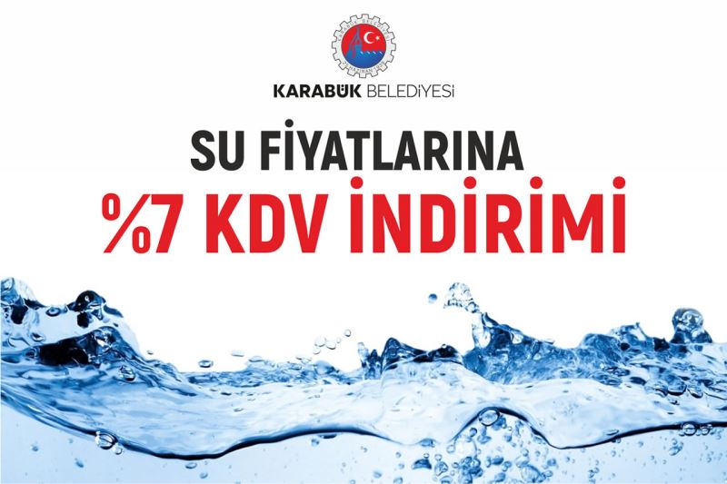 Su Fiyatlarına %7 KDV İndirimi