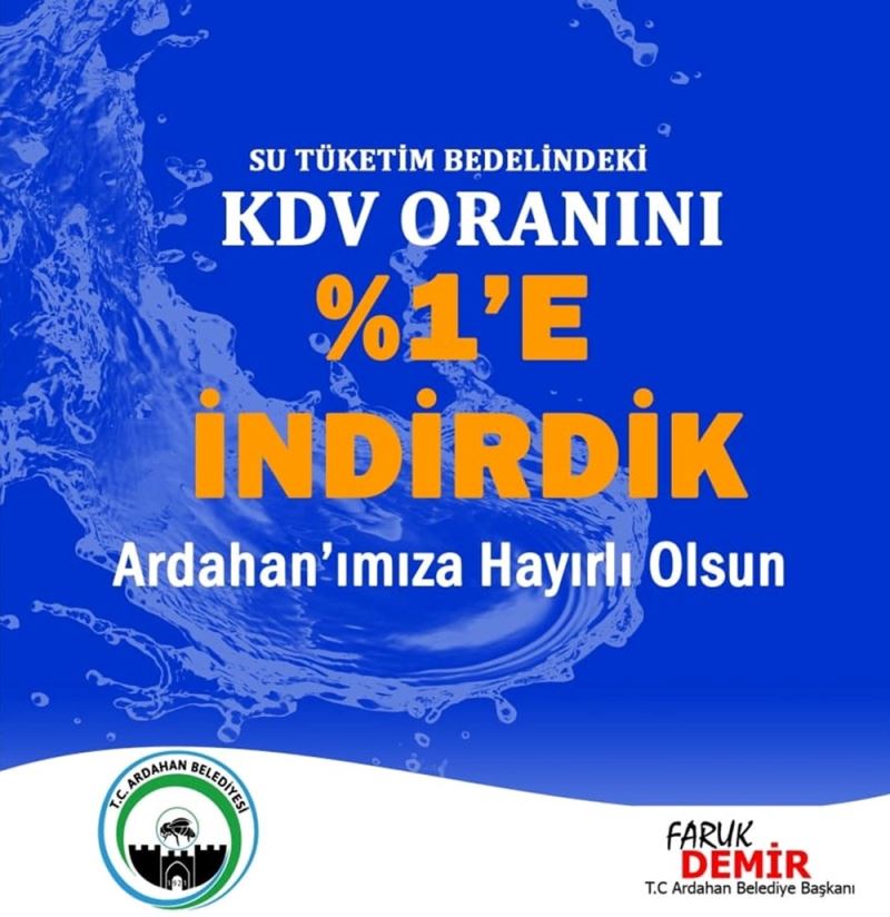 BAŞKAN DEMİR, SU FATURALARINDAKİ KDV ORANINI AŞAĞI ÇEKTİ