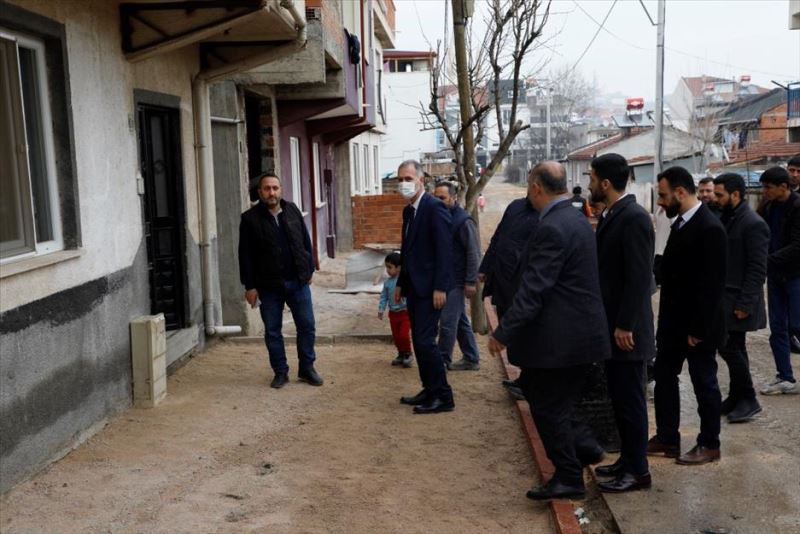 Huzur Mahallesinde Eksik Kaldırımlar Tamamlanıyor