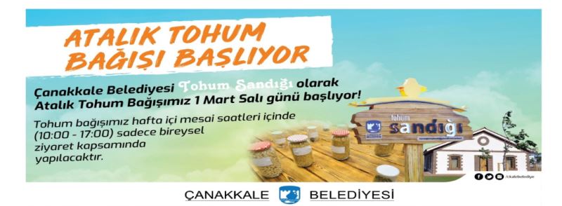 Atalık Tohum Bağışı Başlıyor