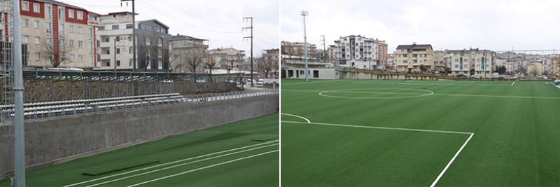 Darıca Nene Hatun Stadı’ndaki batı sahasının çimleri serildi