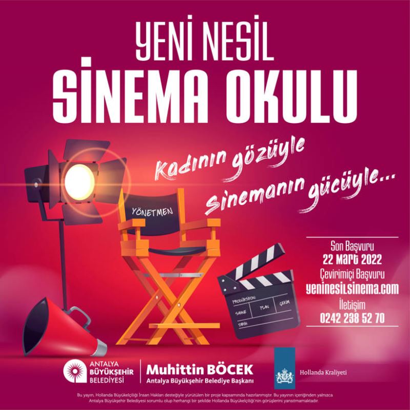 Antalya Büyükşehir Belediyesi’nden Yeni Nesil Sinema Okulu     ‘Kadının Gözüyle Sinemanın Gücüyle’
