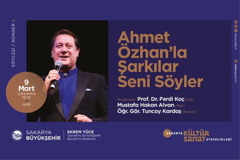Ahmet Özhan konseri 9 Mart’ta AKM’de
