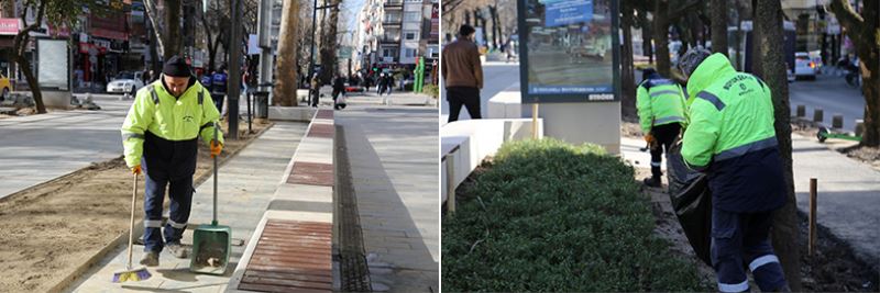 Yürüyüş yolunda kar molası bitti çalışmalar devam ediyor