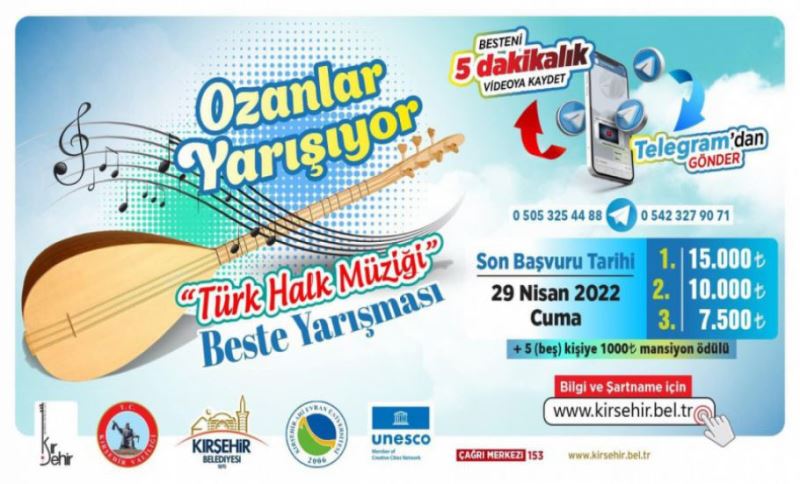 Kırşehir Belediyesi Ozanlar Yarışıyor, Yarışması Hakkında Duyuru İlanı
